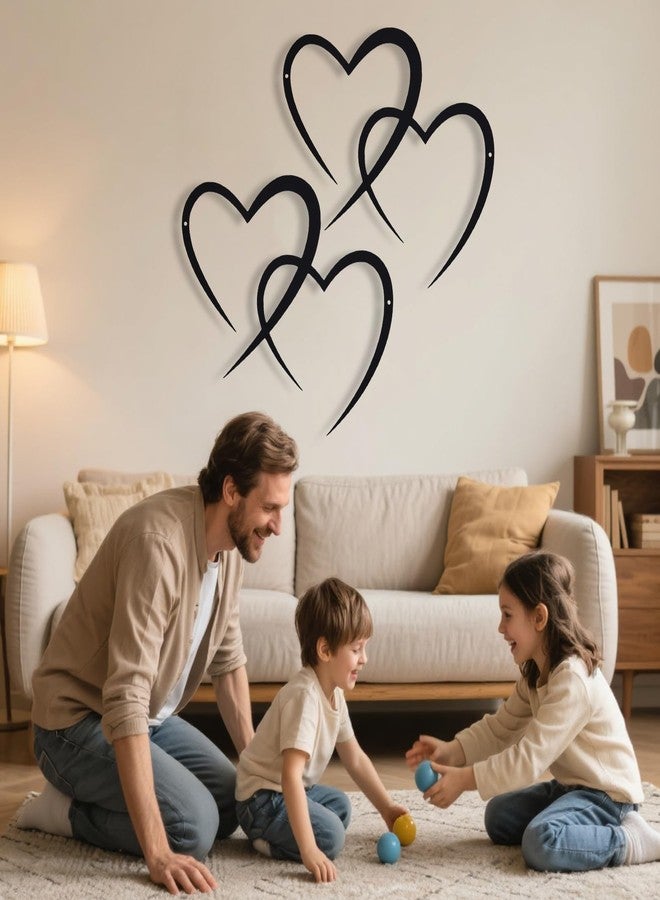 Hftjtsa Infinity Heart Metal Wall Decor Love Heart Wall Sign Modern Bedroom Decor Ornaments for Valentine's Day Room Living Wedding Decoration Bridal Shower Gifts - Image 4