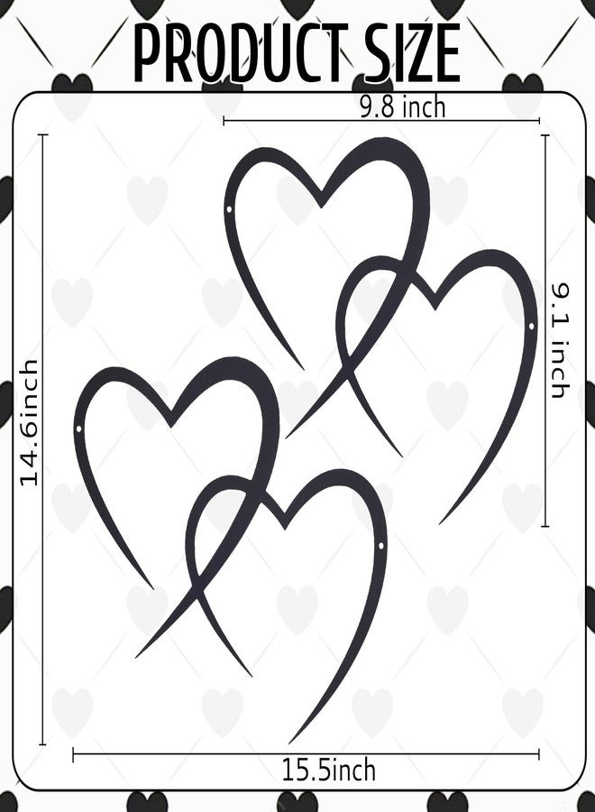 Hftjtsa Infinity Heart Metal Wall Decor Love Heart Wall Sign Modern Bedroom Decor Ornaments for Valentine's Day Room Living Wedding Decoration Bridal Shower Gifts - Image 2