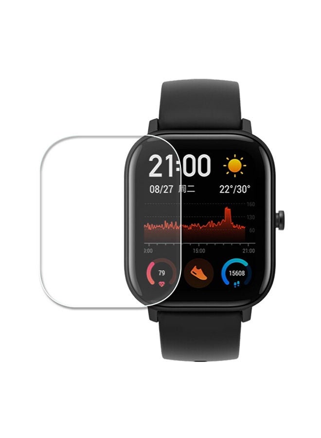 NIBEMINENT 3-Piece TPU Full Coverage Soft Ultra Thin Anti Shock Screen Protector For Amazfit GTS 42mm Clear  - Image 1