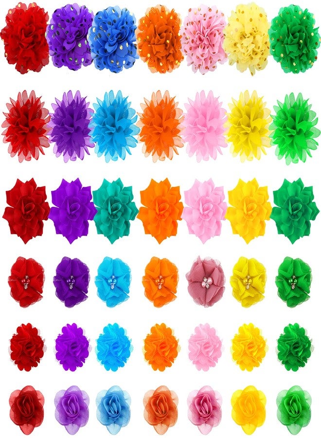 Saintrygo 42 Pcs Dog Collar Flowers Pet Bows Floral Charms Tie Multi-Color Cute Dog Collar Bows Accessories for Puppy Pet Cat Grooming Accessories(Cute Colors) - Image 1