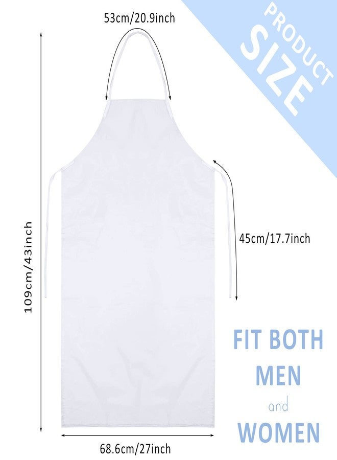 JaGely 12 Pieces Plastic Apron Waterproof, Unisex 43 x 27 Inch Heavy Duty PVC Apron for Dishwashing, Halloween, Kitchen (Clear) - Image 2