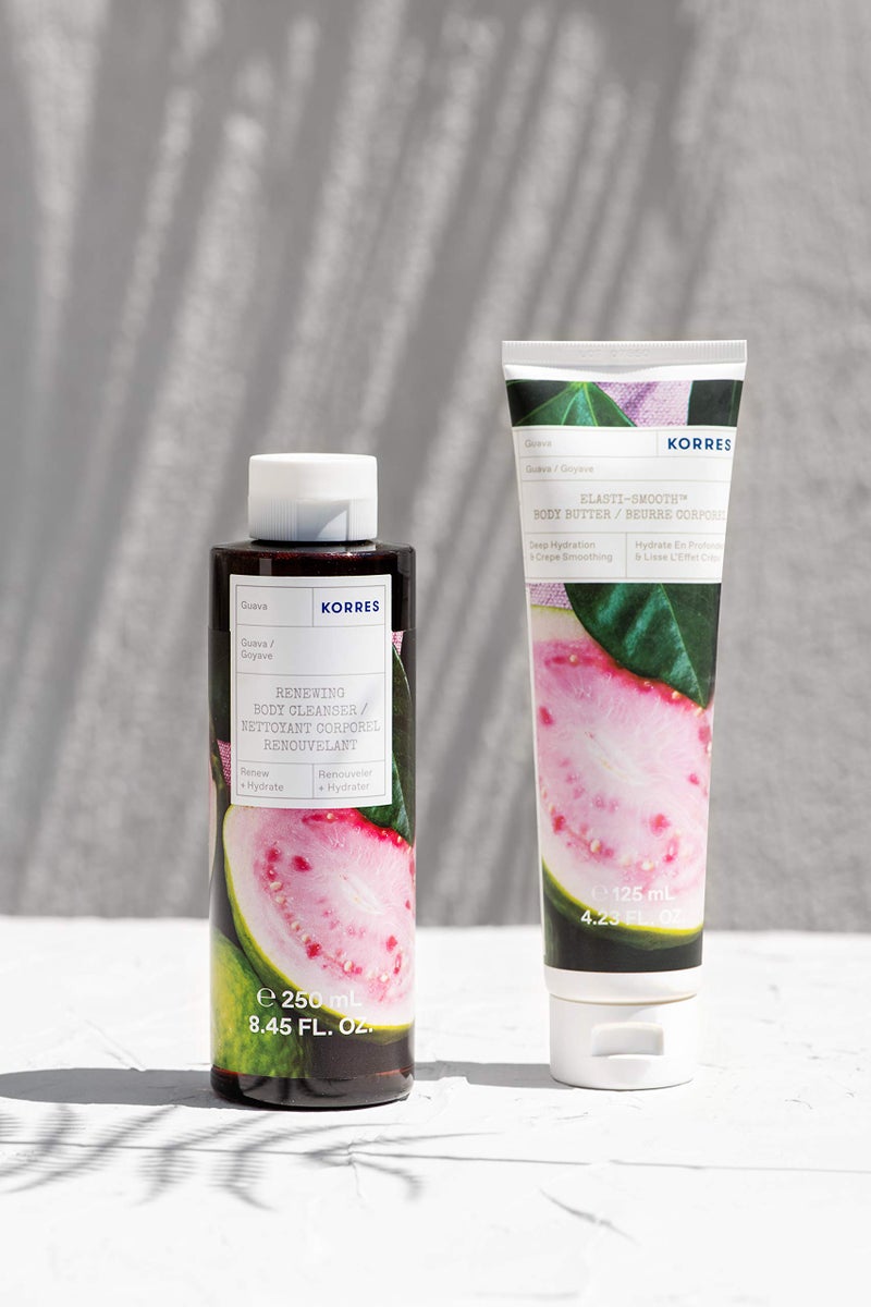 KORRES Elasti-Smooth Body Butter Cream, Dry Skin Lotion with Shea Butter and Almond Oil, Moisturizing, Firming, Tightening and Hydrating After Shower Care For Women & Men, Guava Fragrance, 4.23 Fl Oz - Image 2