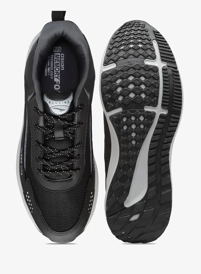 Asian  Black Running Shoes for Men and Boys for Men | Best Price UAE