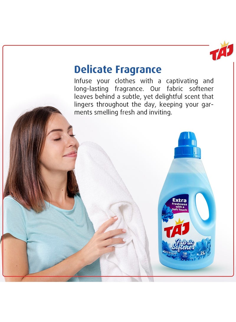 TAJ Taj Liquid Fabric Softener – Enhances Softness and Freshness - Gentle on Clothes - Long-Lasting Scent - Laundry Care Essential- 2L - Image 3