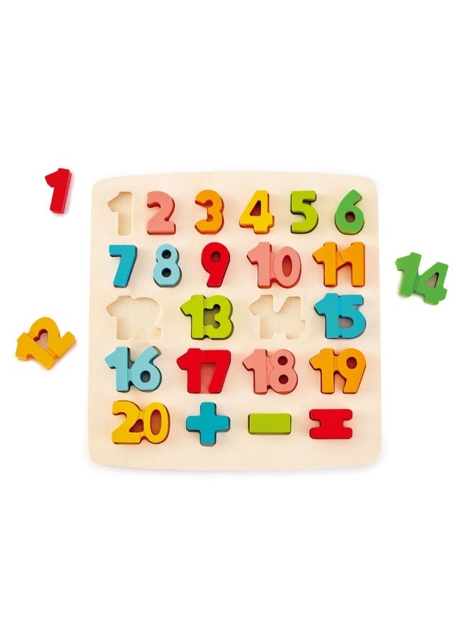 Hape لعبة بازل الرياضيات بأرقام هابي السميكة (24 قطعة) - Image 1