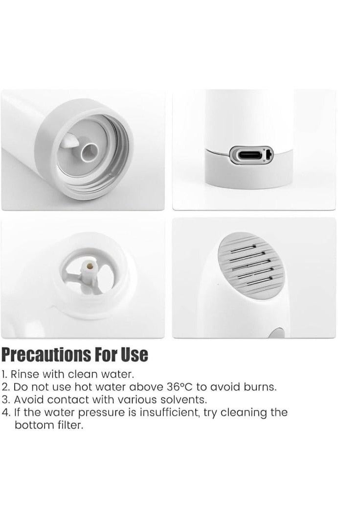بيديه محمول للسفر، بيديه سفر بأربعة أوضاع رش، بخاخ بيديه كهربائي محمول عالي الضغط، قابل لإعادة الشحن، صغير الحجم، محمول للنساء والرجال - Image 5