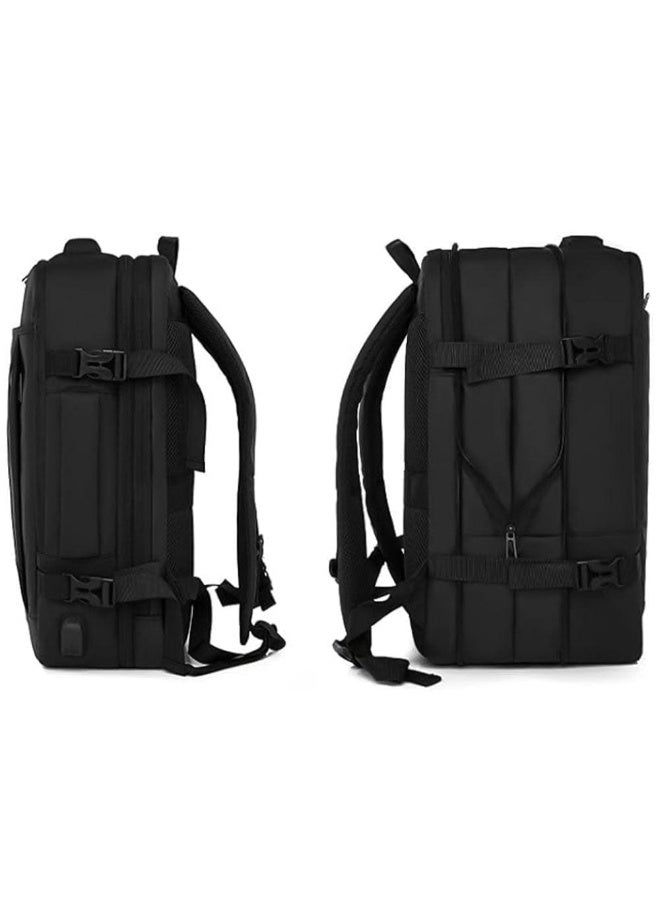 Energy case Energy Case - High Quality - Backpack with Laptop Compartment for 17 Inch Women Men School Backpack Girls Teenagers Boys School Bag School Uni Work Business Backpack,  (black)  - Image 3
