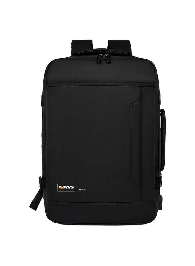 Energy case Energy Case - High Quality - Backpack with Laptop Compartment for 17 Inch Women Men School Backpack Girls Teenagers Boys School Bag School Uni Work Business Backpack,  (black)  - Image 1