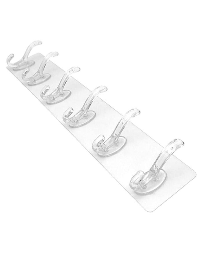 6-Hook Flexible Silicone Hanger - 1 Piece
