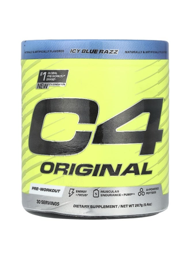 C4  Cellucor C4 / سيلوكور، C4 الأصلي، قبل التمرين، توت أزرق مثلج، 267 أونصة (9.4 أونصة) - Image 1