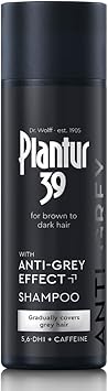 Plantur 39 AntiGrey effect 56DHI Caffeine Shampoo 200ml Gradually Darker and Stronger Hair Controlled concealing of grey hairs Supports natural hair growth - Image 1