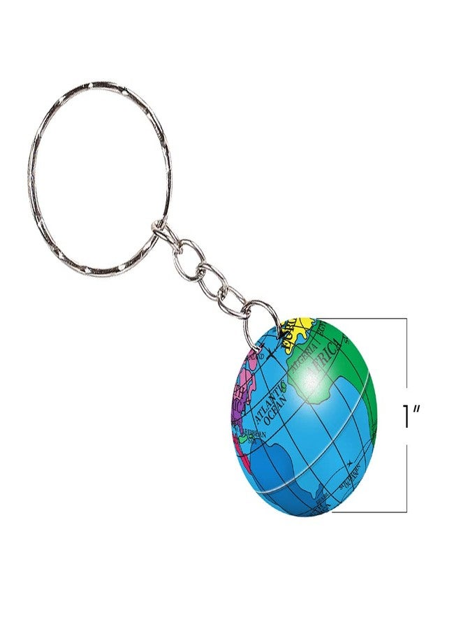آرت كريتيفيتي مجموعة سلاسل مفاتيح ArtCreativity على شكل كرة أرضية للأطفال، 12 قطعة، سلاسل مفاتيح مزينة بكرة أرضية ملونة، إكسسوارات للمفاتيح أو حقيبة الظهر أو دفتر الجيب، هدايا مثالية لحفلات أعياد الميلاد وحفلات الكرنفال للأطفال - Image 3