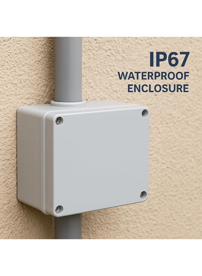 HASANAT ESSENTIALS صندوق التوصيل هسنت أسينشالز - غلاف بلاستيك ABS مقاوم للماء IP67 (190 × 145 × 140 مم) - Image 3