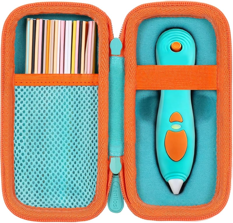 Aenllosi Storage Case Compatible with 3Doodler Start+ Essentials (2024) 3D Pen,Holders for 3D Printing Filament Refill Pack and USB Cable(Only Case,Mint) - Image 1