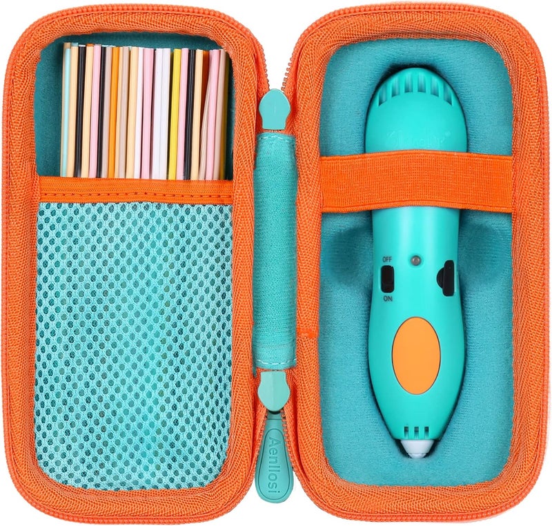 Aenllosi Storage Case Compatible with 3Doodler Start+ Essentials (2024) 3D Pen,Holders for 3D Printing Filament Refill Pack and USB Cable(Only Case,Mint) - Image 2