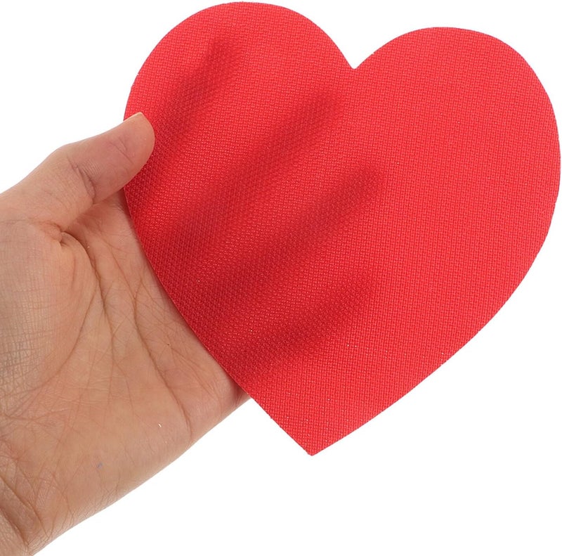 Abaodam 30pcs Heart-Shaped Floor Markers 125mm Carpet Spots Color-Coded Early Education Classroom Sitting Dots for Preschool Activity and Teacher Carpet Positioning - Image 4