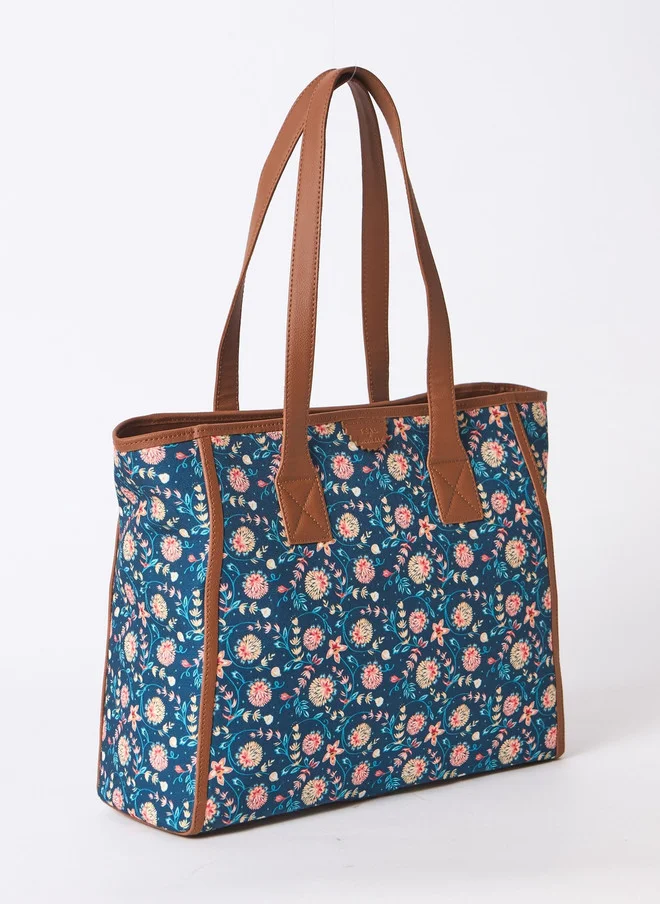 Chumbak  Teal by Chumbak Blue Bloom Everyday Tote  | Best Price UAE