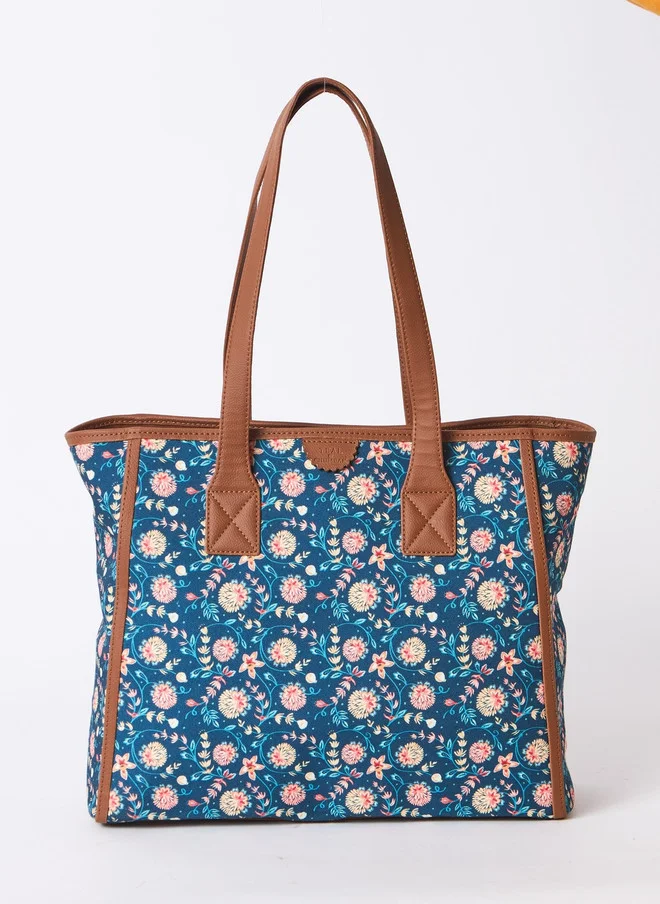 Chumbak  Teal by Chumbak Blue Bloom Everyday Tote  | Best Price UAE
