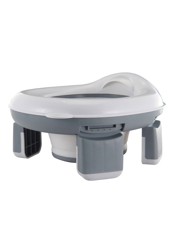 Portable Potty for Kids Travel - Foldable Training Toilet Chair for Toddler Girls and Boys with Storage Bags, Potty Training Toilet for Car Outdoor and Indoor Easy to Clean(Gray)