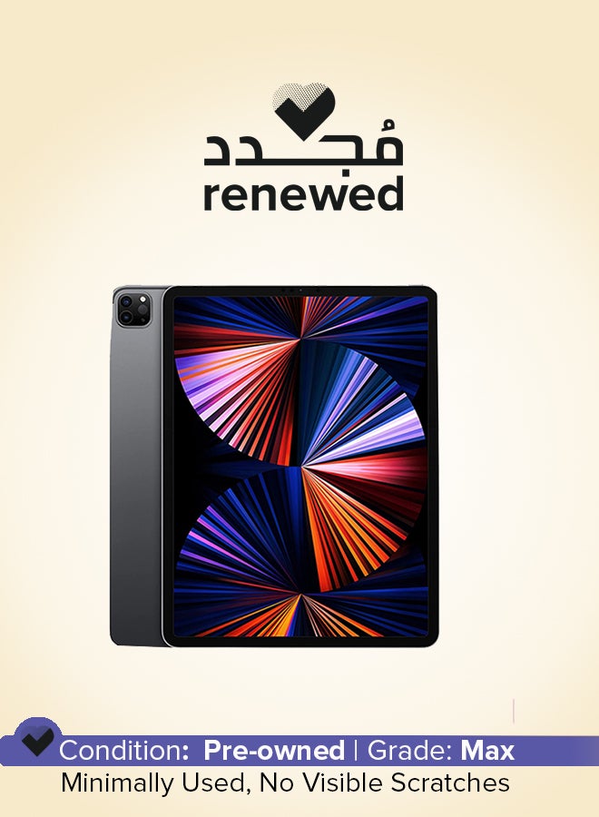 Apple Renewed - iPad Pro 2021 (5th Gen) 12.9 inch  128GB Wi-Fi 5G Space Gray with Facetime - International Version - Image 1