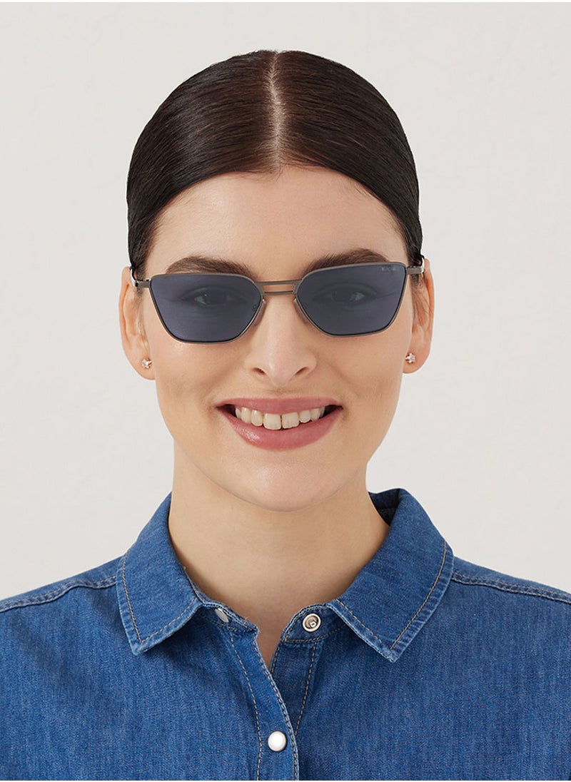 Blackout - Mint,Unisex Sunglasses, Cat Eye Sunglasses, UV Protection: UV400 (Grey,Blue) - Image 1