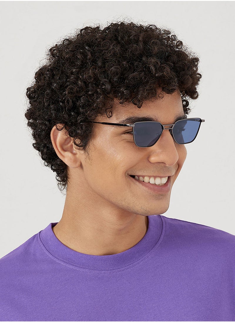 Blackout - Mint,Unisex Sunglasses, Cat Eye Sunglasses, UV Protection: UV400 (Grey,Blue) - Image 1