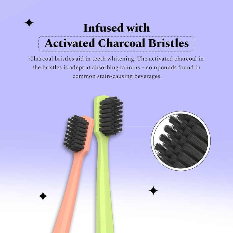 Perfora مجموعة تبييض الأسنان | فرشاة أسنان يدوية عبوة من 2 ومعجون أسنان إكسترا فريش - 100 جرام | تركيبة آمنة للمينا وخالية من الحساسية للعناية بالفم وإزالة بقع الأسنان - Image 4