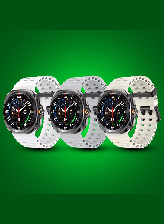 CATANES (for Samsung Galaxy Watch 7 Ultra) 3 Pack Silicone Band Soft Ocean Silicone Sport Strap Replacement Accessory - Image 2