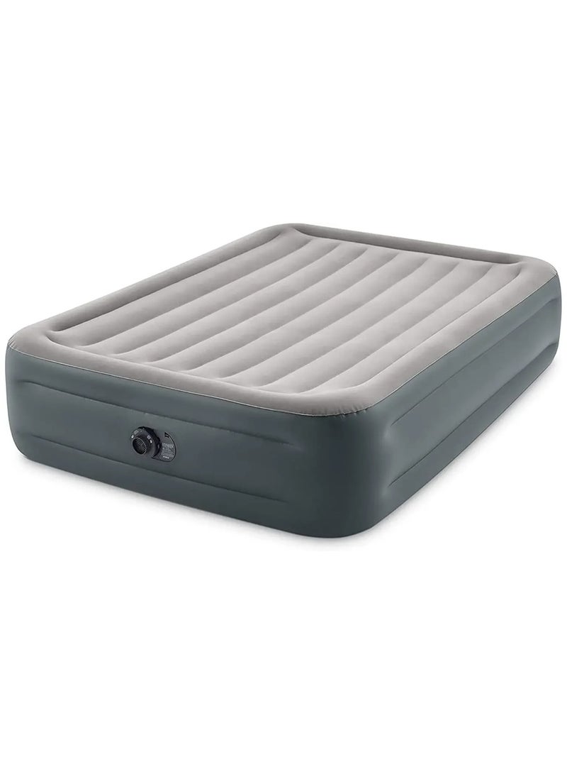 INTEX 64125ED Dura-Beam Plus Essential Rest Air Mattress: Fiber-Tech – Queen Size – Built-in Electric Pump – 18in Bed Height - Image 1