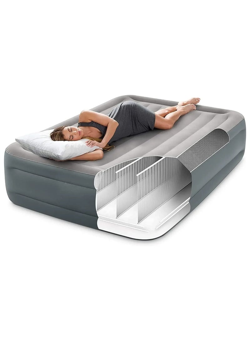INTEX 64125ED Dura-Beam Plus Essential Rest Air Mattress: Fiber-Tech – Queen Size – Built-in Electric Pump – 18in Bed Height - Image 3
