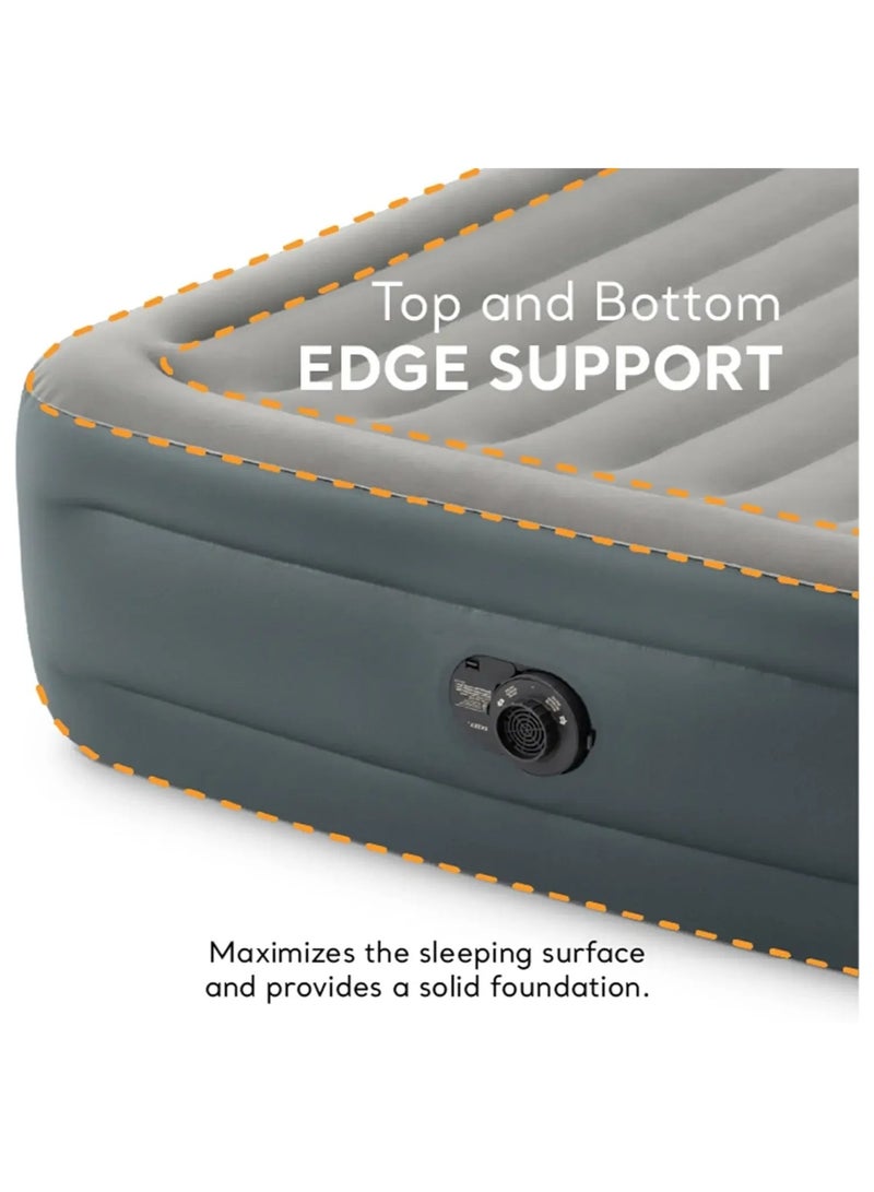 INTEX 64125ED Dura-Beam Plus Essential Rest Air Mattress: Fiber-Tech – Queen Size – Built-in Electric Pump – 18in Bed Height - Image 5