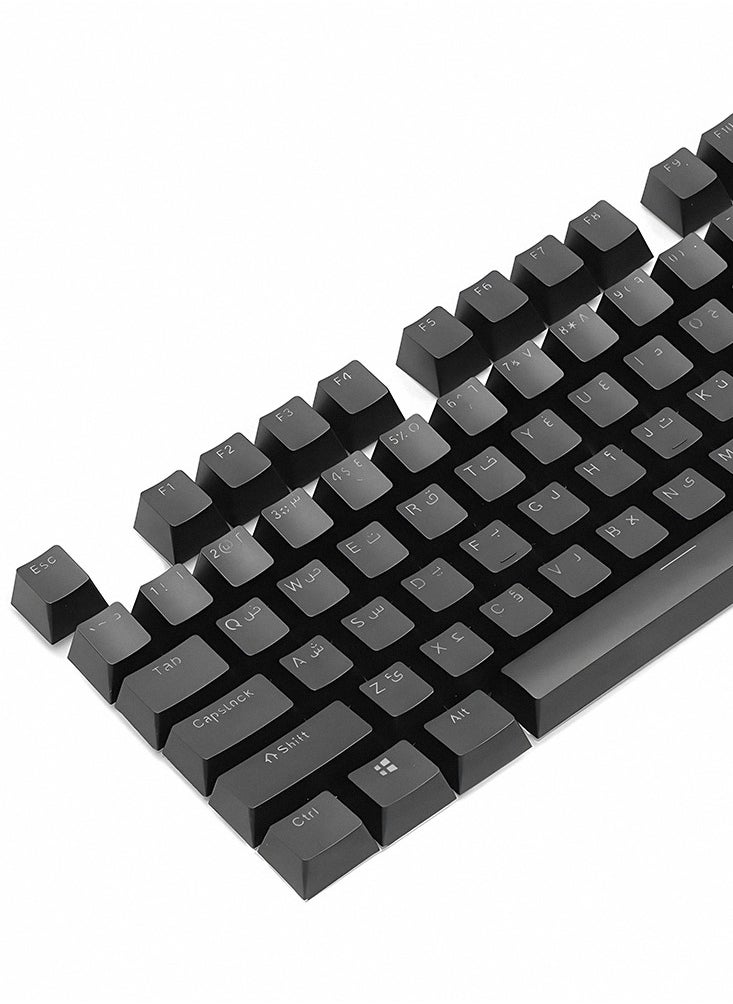 ماركة غير محددة - 104KB الأسود العربية تصنيع المعدات الأصلية تكوين مفتاح RGB الخلفية لوحة المفاتيح الميكانيكية مجموعة ، مع طلاء المضادة يتلاشى - Image 1