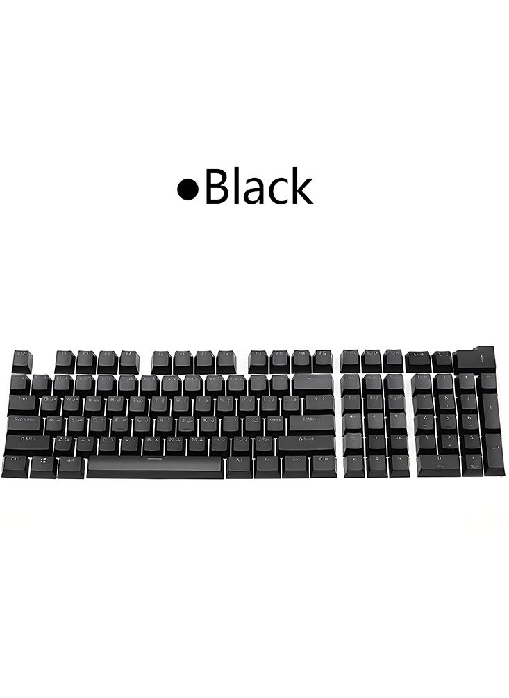 ماركة غير محددة - 104KB الأسود العربية تصنيع المعدات الأصلية تكوين مفتاح RGB الخلفية لوحة المفاتيح الميكانيكية مجموعة ، مع طلاء المضادة يتلاشى - Image 1
