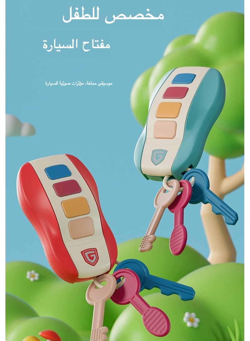 Baby Sensory Car Keys Toy - Early Learning Remote with Lights, Music & Engine Sounds for Infant Development, Travel Toddler Activity  - Image 2