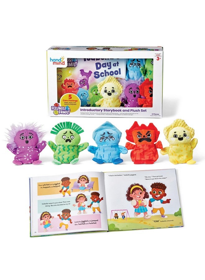 hand2mind hand2mind Feelings Family Introductory Storybook and Plush Set, Toddler Emotions Book, Social Emotional Learning Activities, Play Therapy Toys, Preschool Books 3-5, Calm Down Corner Supplies  - Image 1