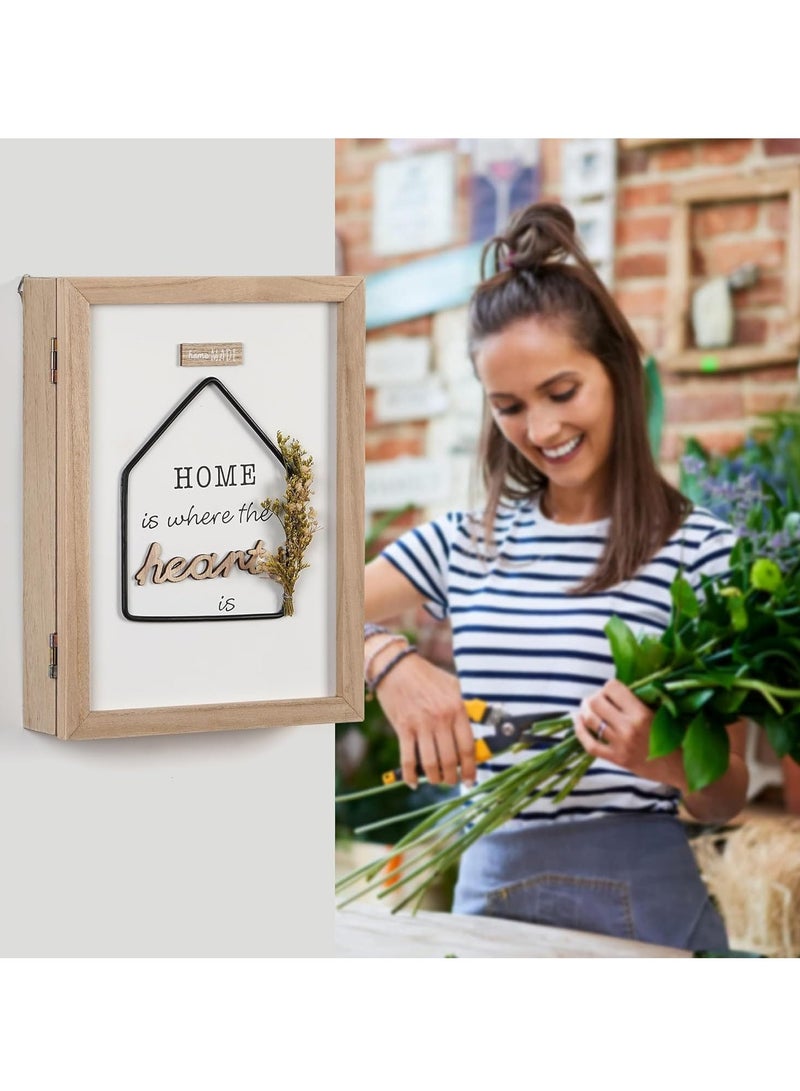 موثوقية التنبؤ حامل مفاتيح معلق على الحائط، حامل مفاتيح مزخرف للحائط، خزانة مفاتيح خشبية معلقة مع 6 خطافات للمفاتيح، حامل مفاتيح ريفي مزرعة ريفي حامل مفاتيح للديكور المنزلي مدخل المكتب - Image 5