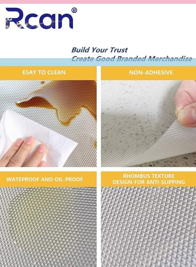 Rcan Multipurpose Diamond Textured Super Strong Anti Slip Mat Liner EVA Bathroom Kitchen Cabinet Drawer Shelf Mat Liner Sheets Roll Fridge Mat Table Mat Size 45 x 500 CM - Image 3