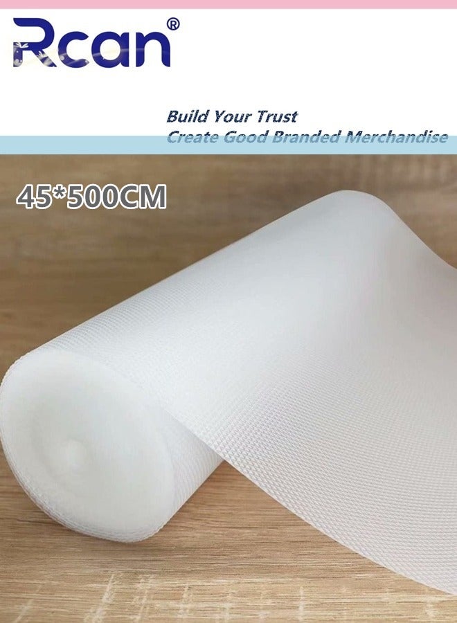 Rcan Multipurpose Diamond Textured Super Strong Anti Slip Mat Liner EVA Bathroom Kitchen Cabinet Drawer Shelf Mat Liner Sheets Roll Fridge Mat Table Mat Size 45 x 500 CM - Image 1