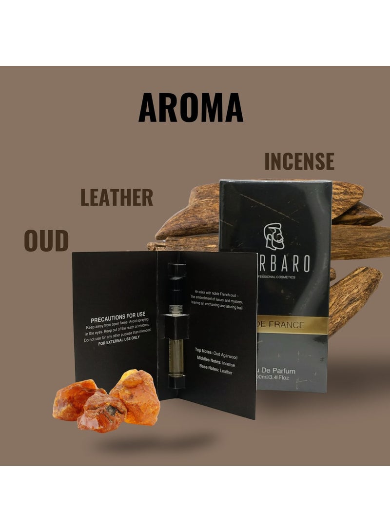باربارو عينة عطر عود دو فرانس 2 مل | تجربة عطر العود الفرنسي | جرّب قبل الشراء | للرجال - Image 3