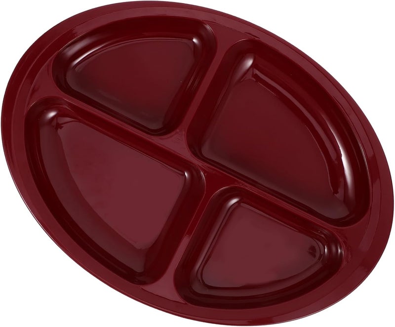 Elderly Divided Plate Set Anti-Slip Multi-Grid Dinnerware for Adult Diet Control Reusable Sectioned Plates for Special Needs Meals - Image 1