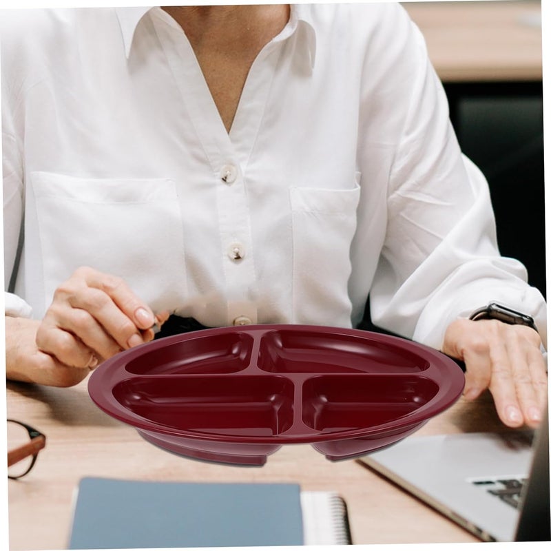 Elderly Divided Plate Set Anti-Slip Multi-Grid Dinnerware for Adult Diet Control Reusable Sectioned Plates for Special Needs Meals - Image 4