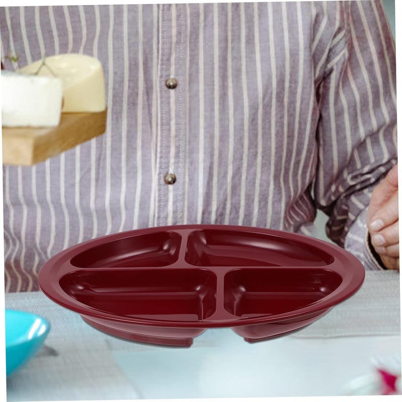 Elderly Divided Plate Set Anti-Slip Multi-Grid Dinnerware for Adult Diet Control Reusable Sectioned Plates for Special Needs Meals - Image 5