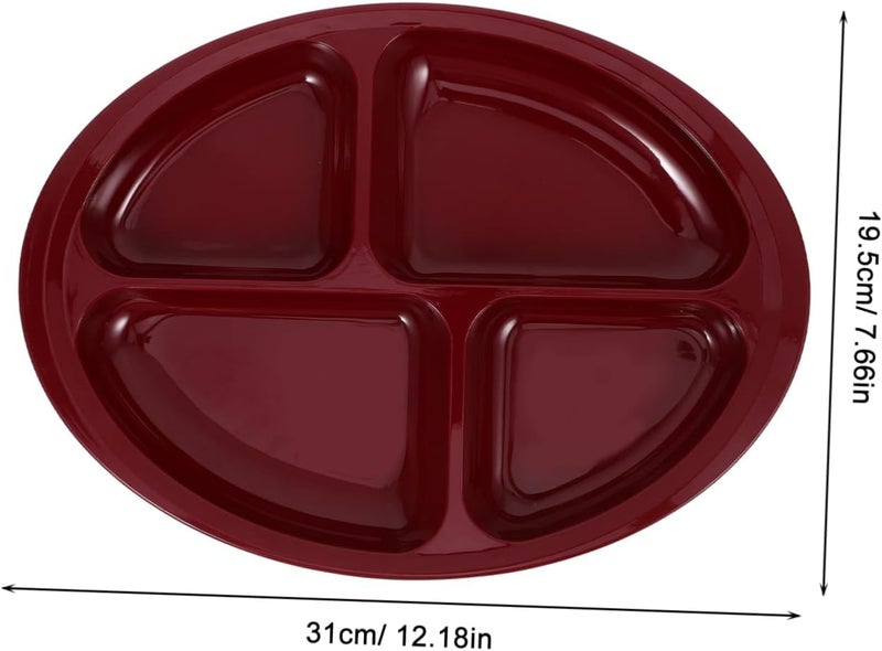 Elderly Divided Plate Set Anti-Slip Multi-Grid Dinnerware for Adult Diet Control Reusable Sectioned Plates for Special Needs Meals - Image 2