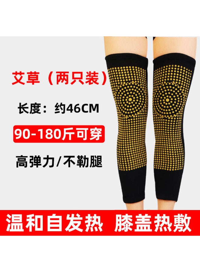 Kneecap Warm Cold-proof Leggings For The Elderly Thickened Fleece-lined Men And Women Knee Joint Warm Inflammation Protective Paint Autumn And Winter Riding