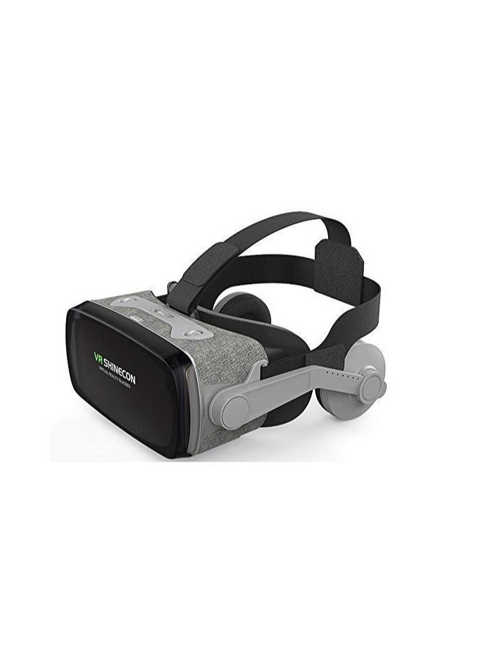 عام VR SHINECON 9.0 GE07 سماعة الواقع الافتراضي ثلاثية الأبعاد مع سماعة ستيريو 360 درجة عرض غامرة ثلاثية الأبعاد لألعاب الأفلام نظارات فيديو مناسبة لجميع الهواتف الذكية التي تعمل بنظام Android وiOS من 3.5 بوصة إلى 6.0 بوصة - Image 1