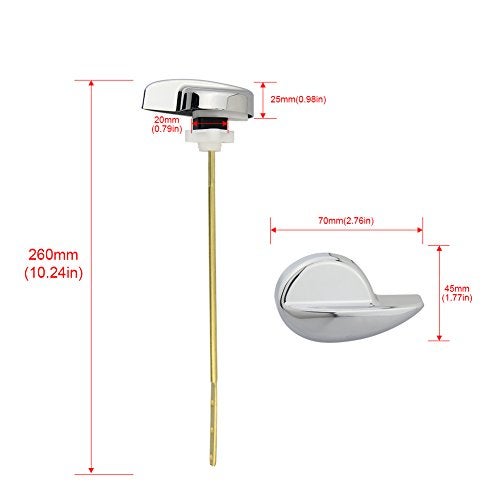 Owfeel Universal Toilet Tank Flush Lever - Deluxe Side Mount Brass Handle Replacement Fit Most Toilets - Image 2