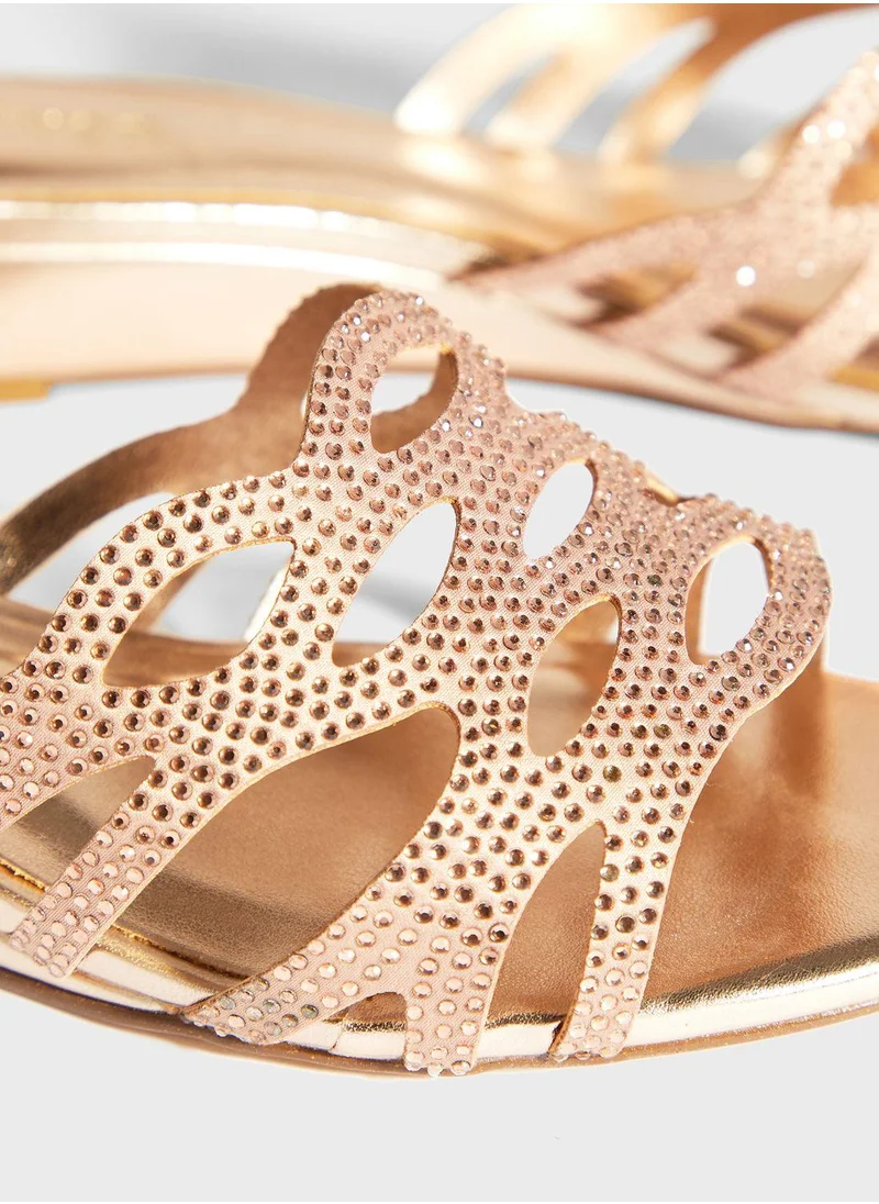 FYOR Mid Heel Wedge Sandals