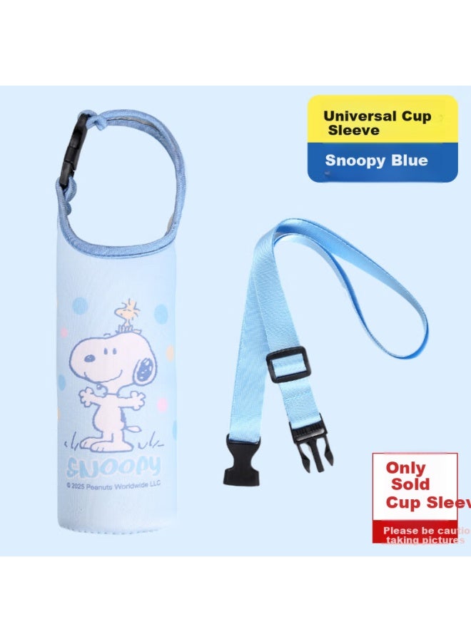 Snoopy Insulated Cup, Direct Drinking Water Cup, Universal Sleeve, Anti-Drop Sleeve, Water Cup Bag, Anti-Scalding, 480-500Ml, Handheld Strap, Dual-Use