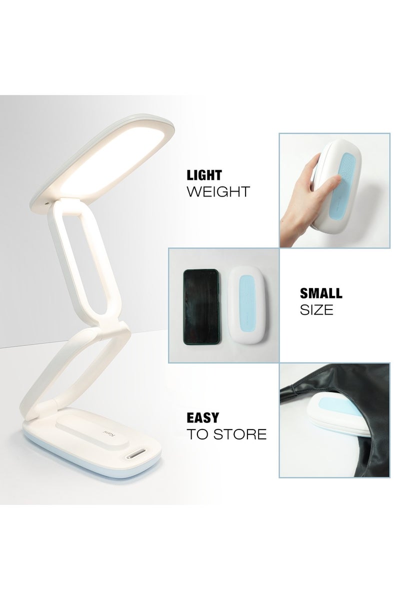 مصباح مكتبي قابل للطي من ثلاثة أقسام LED من ثلاثة أقسام مع لمس خافت السرير للمكتب والدراسة مريح للعين - Image 2