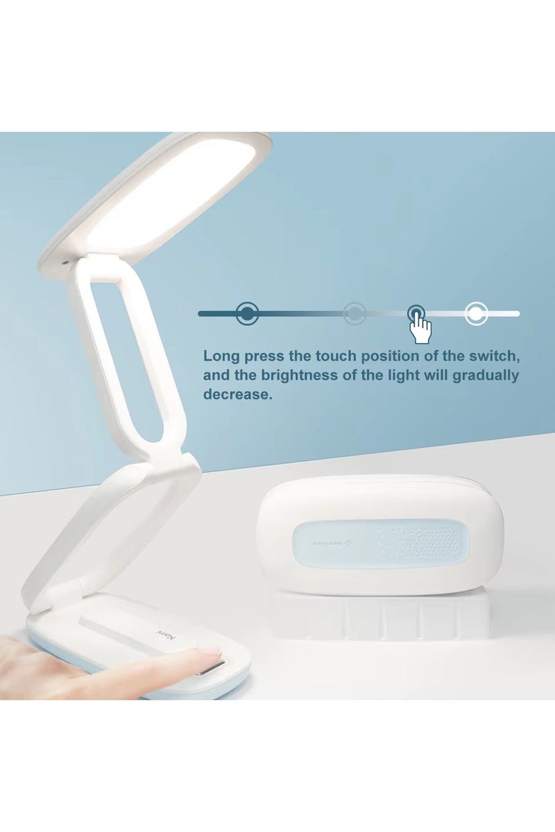 مصباح مكتبي قابل للطي من ثلاثة أقسام LED من ثلاثة أقسام مع لمس خافت السرير للمكتب والدراسة مريح للعين - Image 5